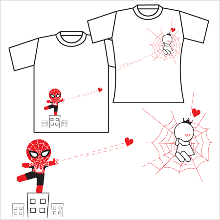 Heroes In Love Couple Shirts
