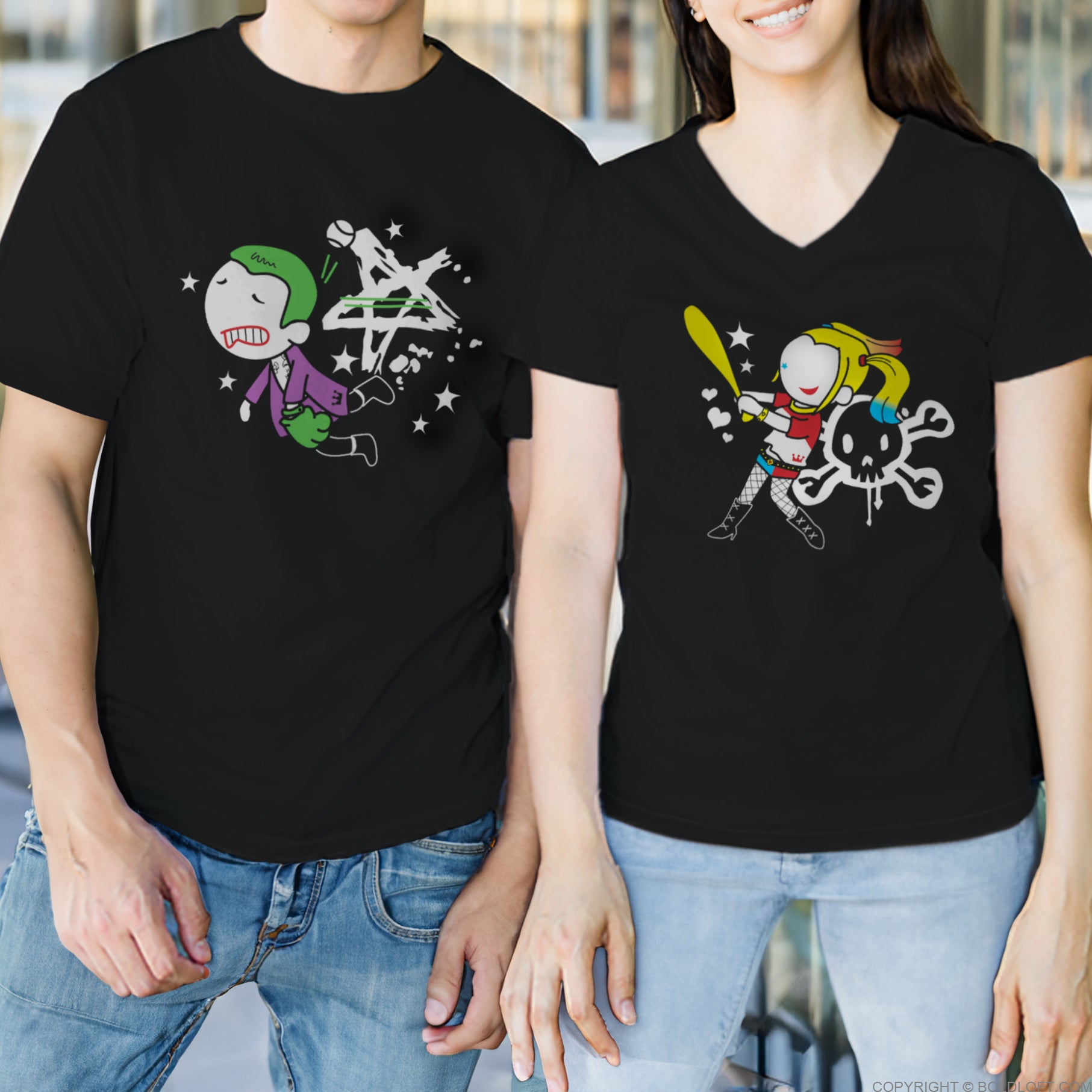 BoldLoft My One & Only Madness Couple Shirts feature comic characters. Matching his and hers Valentine shirts for couples, perfect boyfriend gift and girlfriend gift.