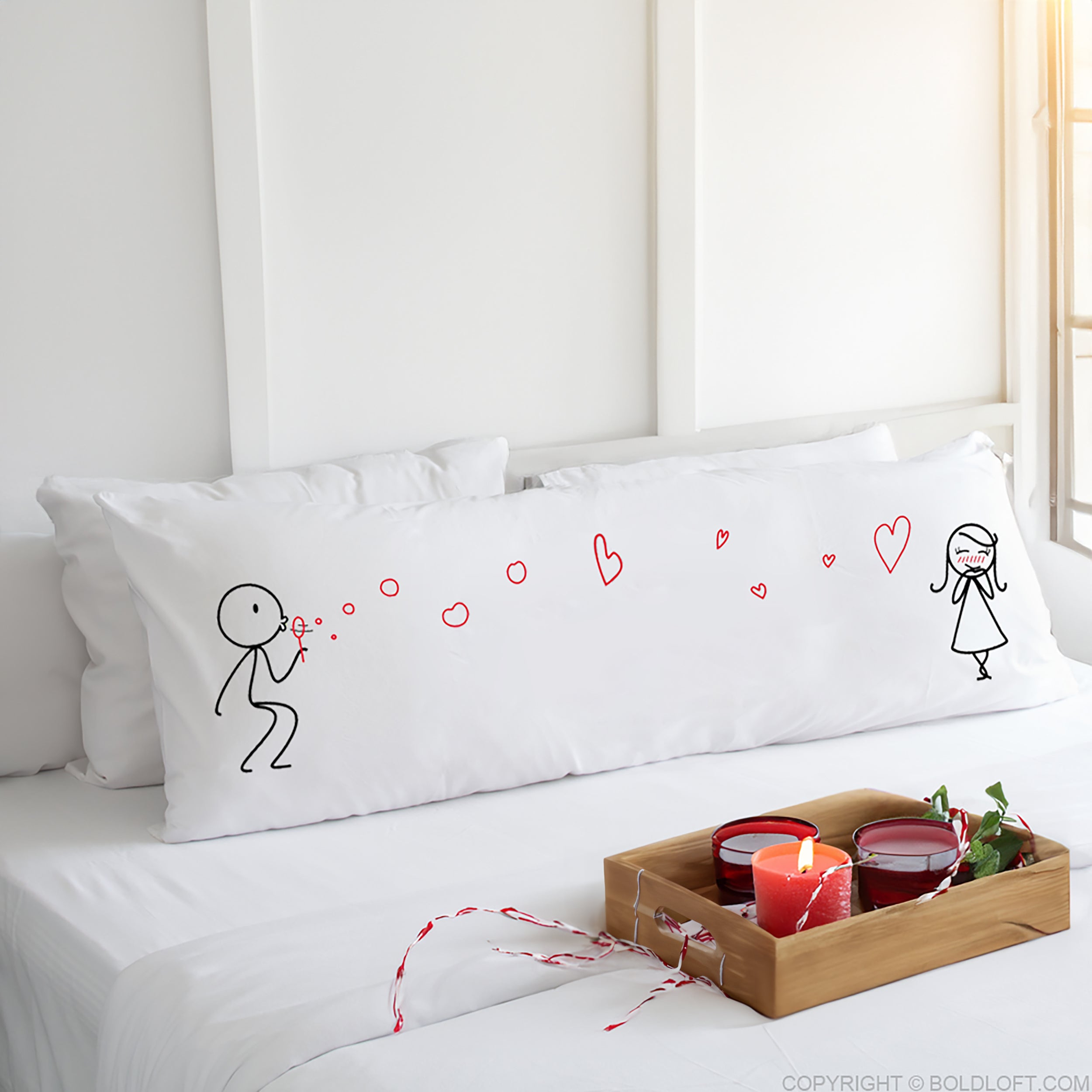 BoldLoft From My Heart to Yours Body Pillowcase - Romantic couple gifts for Valentine&
