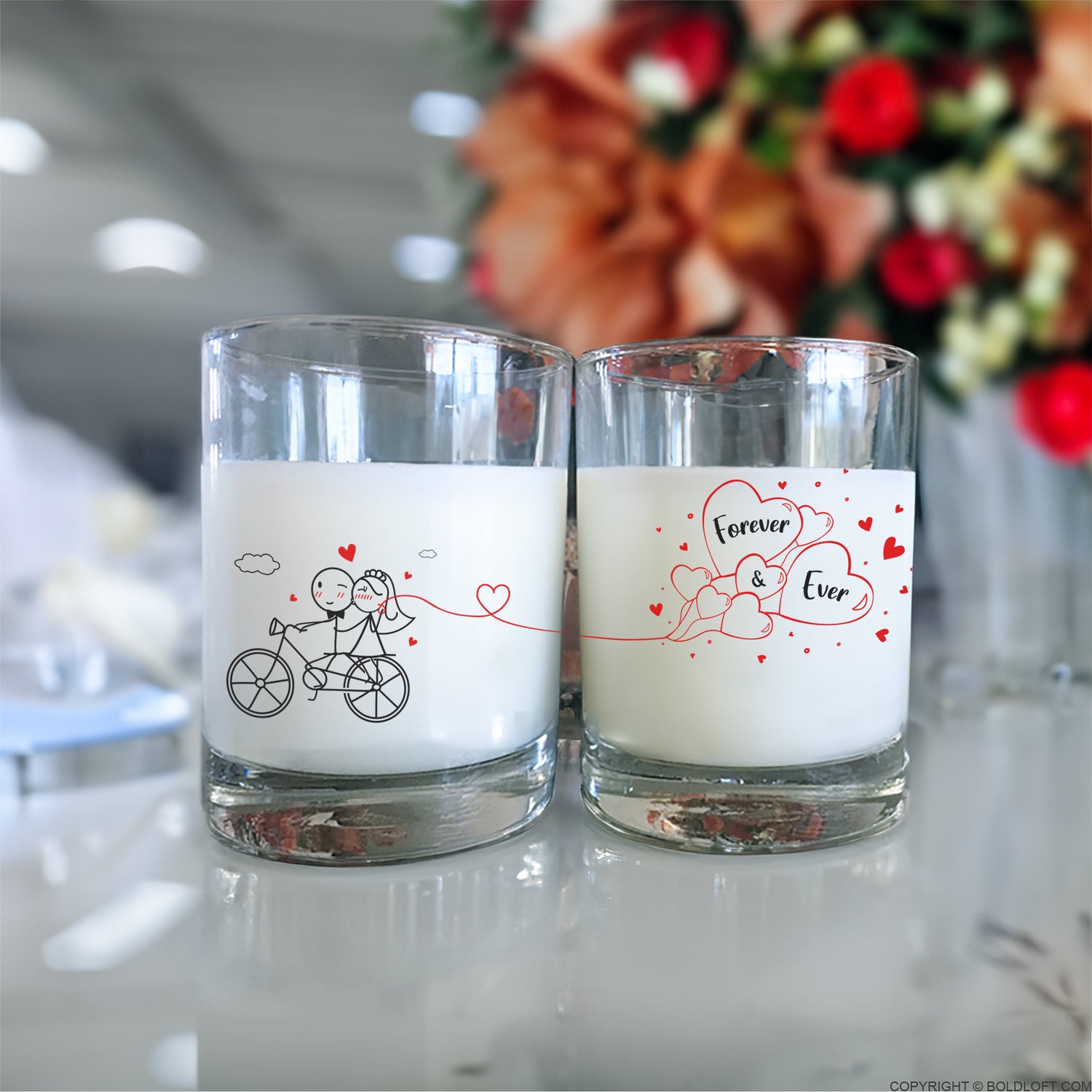 BoldLoft Forever & Ever Wedding Glasses-The perfect his and hers wedding gift for couples and newlyweds.
