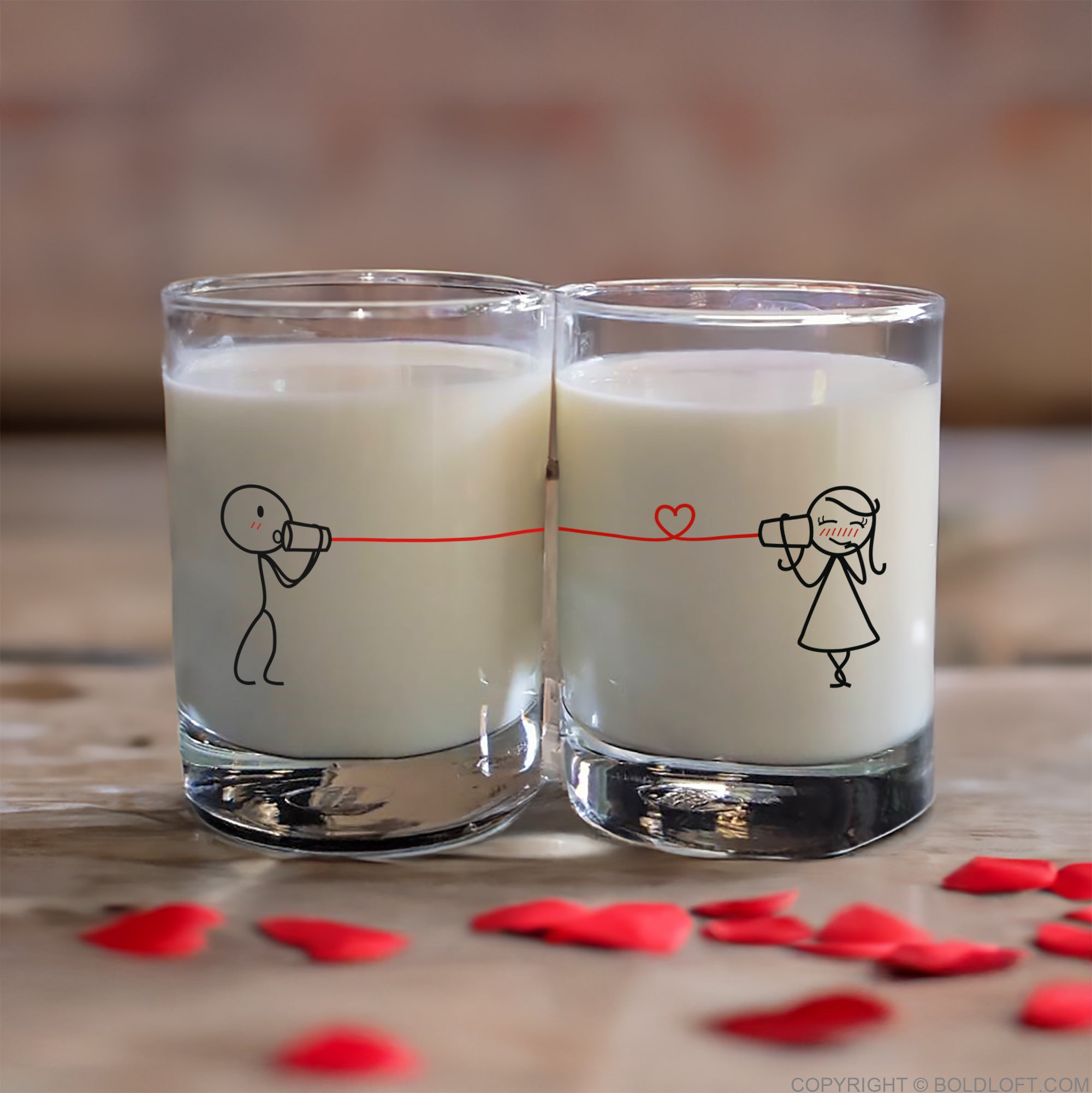 Say I Love You® Couple Drinking Glass Set