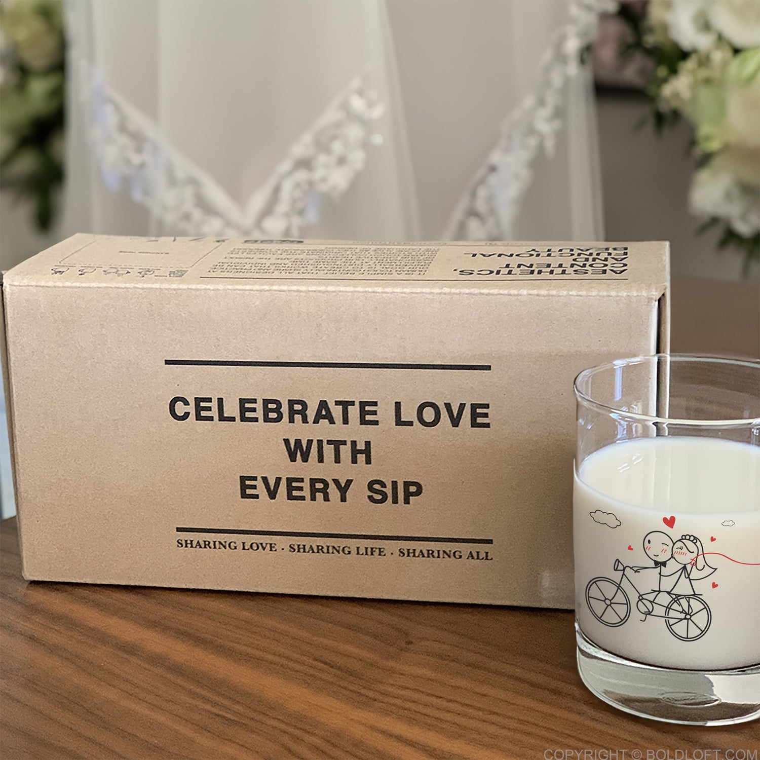 BoldLoft wedding glasses come in give-giving ready packaging, adding an extra touch of charm to your gift.