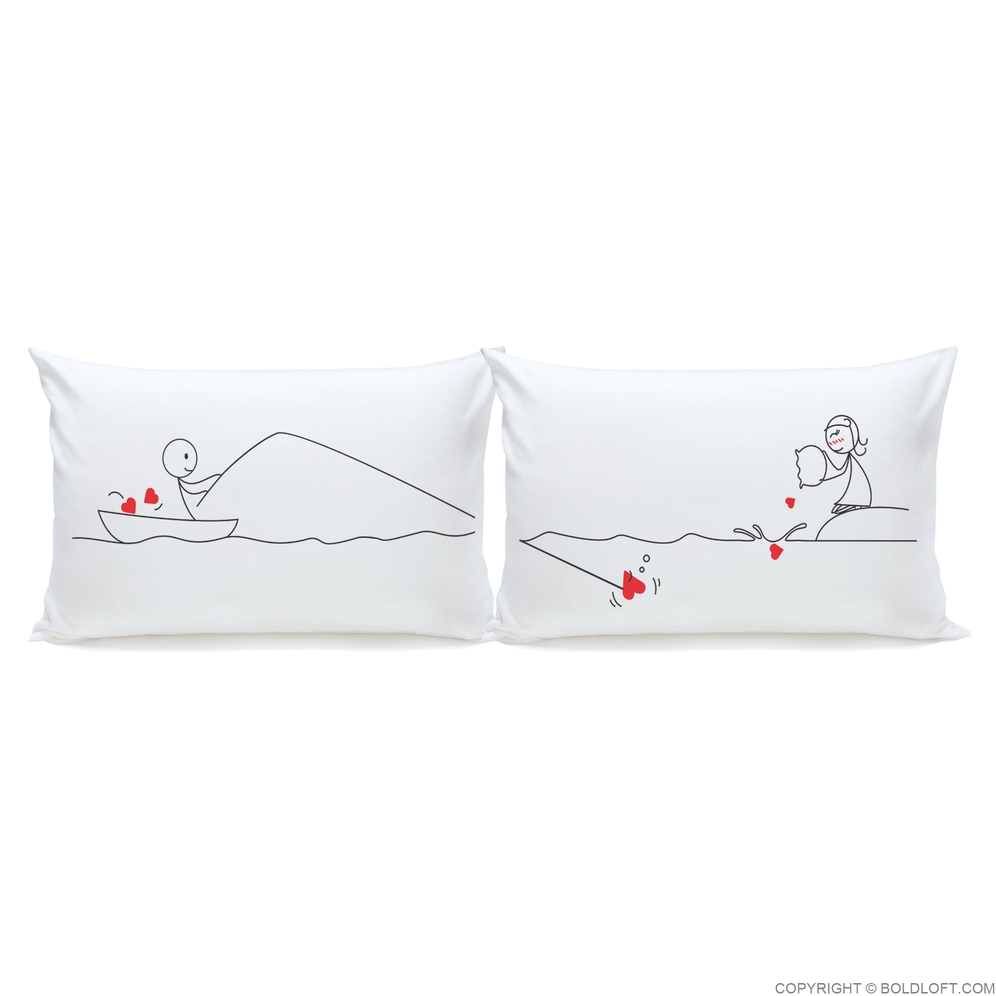 Catch My Heart™ Couples Pillowcases