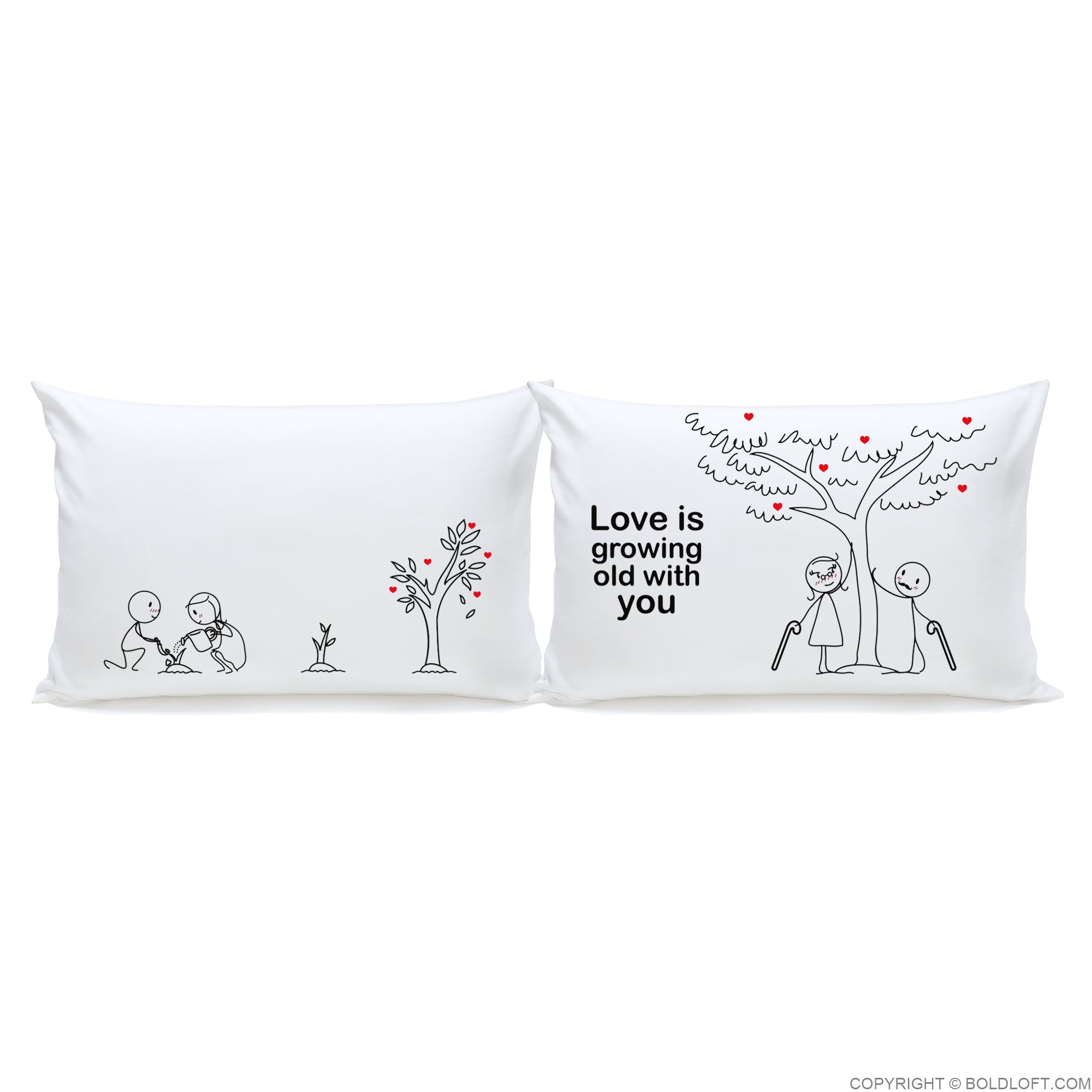 Grow Old with You™ Couple Pillowcases