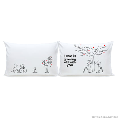 Grow Old with You™ Couple Pillowcases
