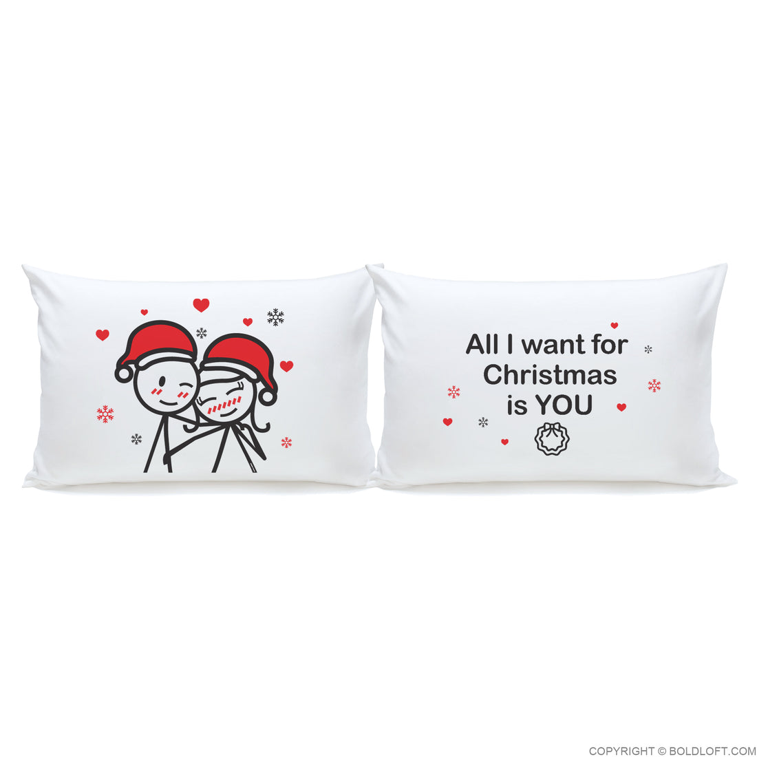 Merry Christmas™ Couple Pillowcases - All I want for Christmas is You