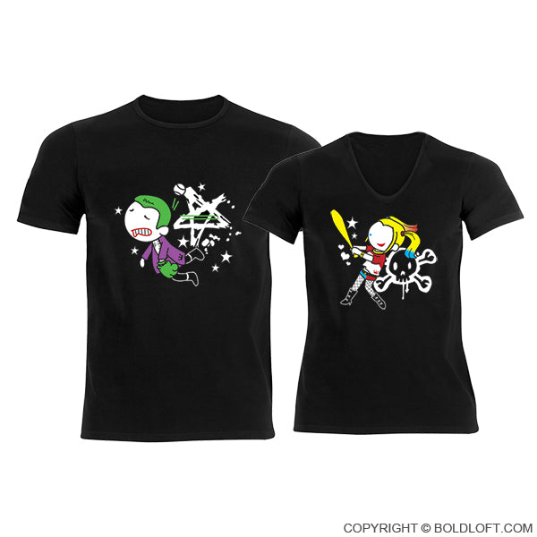 BoldLoft My One & Only Madness couple shirts, featuring cute comic cartoon characters for cartoon and comic lovers.