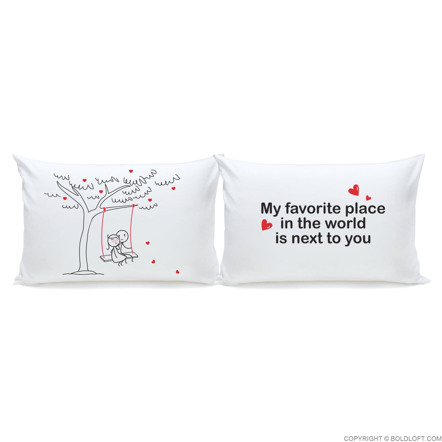 BoldLoft Next to You™ Couple Pillowcase Set