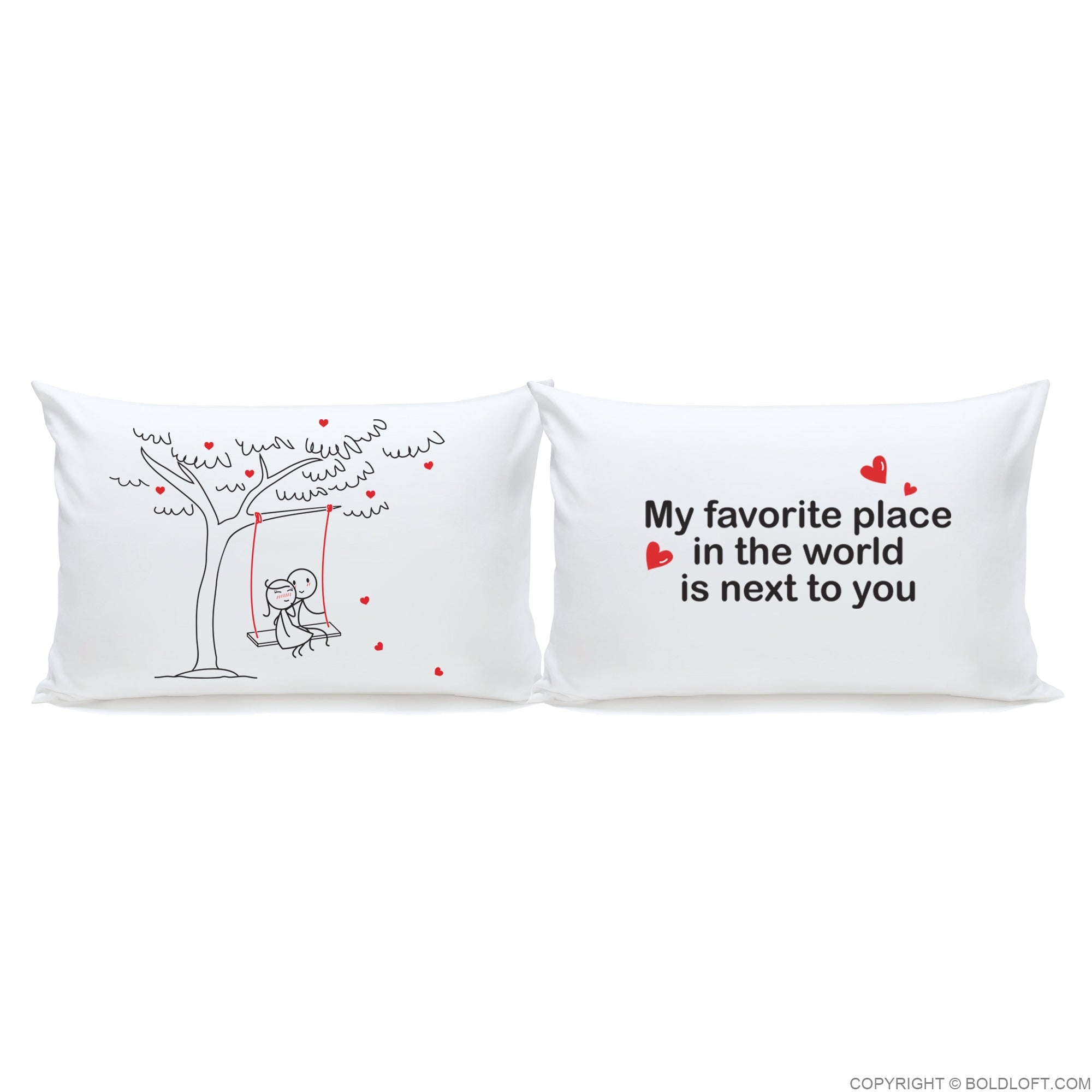 BoldLoft Next to You™ Couple Pillowcase Set