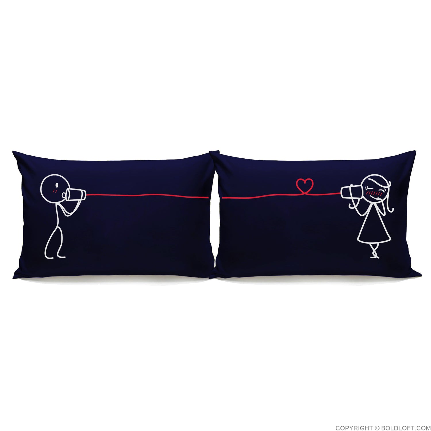 Say I Love You™ Pillowcases (Dark Blue) - Valentine&