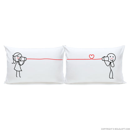 Valentines Day Gifts for Him BoldLoft Say I Love You Too Couple Pillowcases