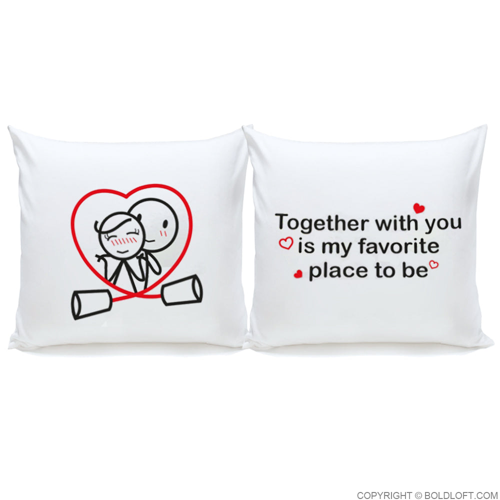 Together is My Favorite Place to Be™ Euro Pillow Cover Set