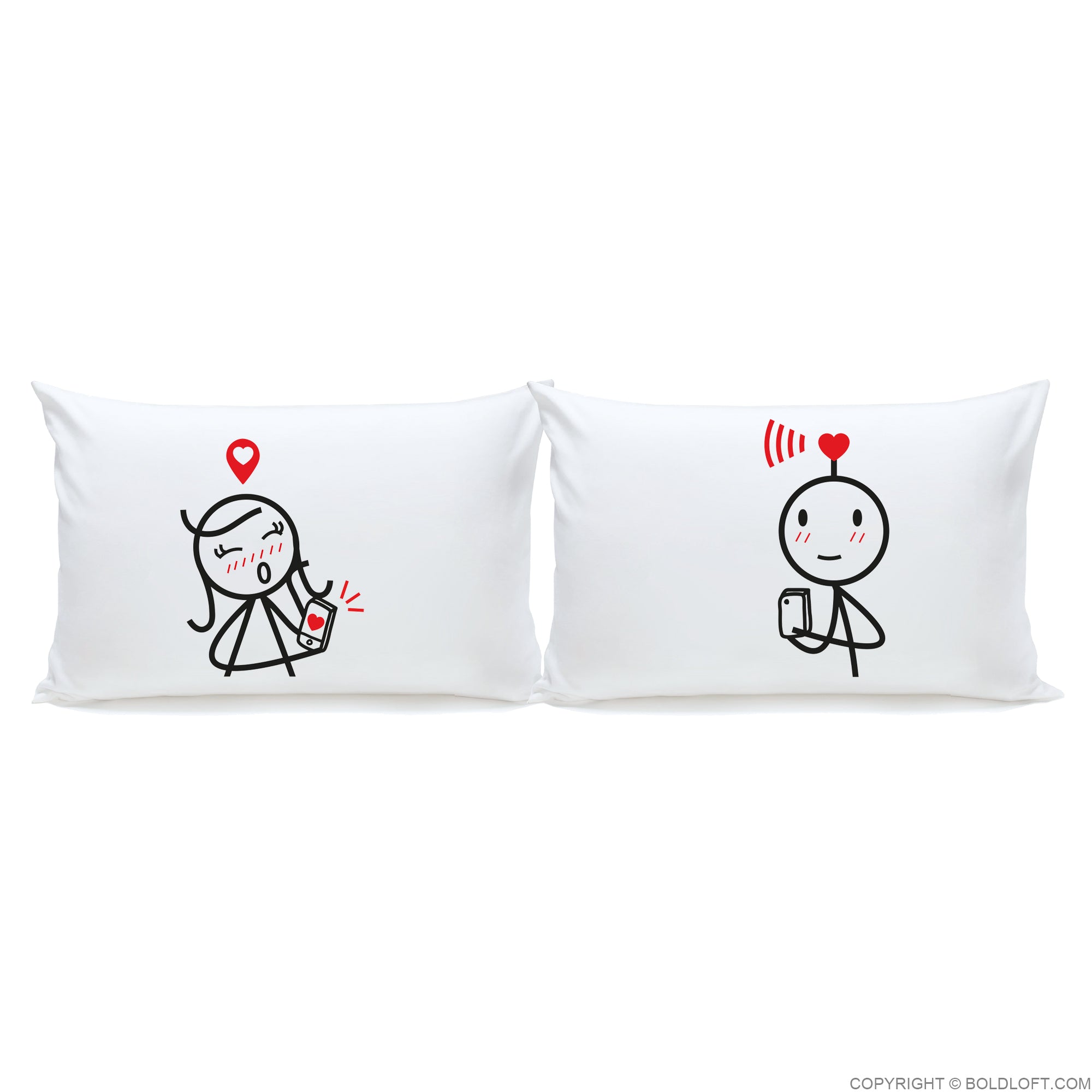 We are Connected™ Couple Pillowcase Set