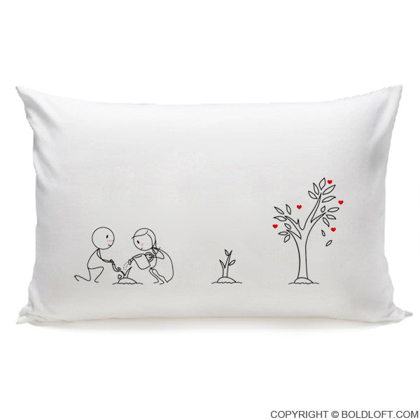 Grow Old with You™ Couple Pillowcases (Left)