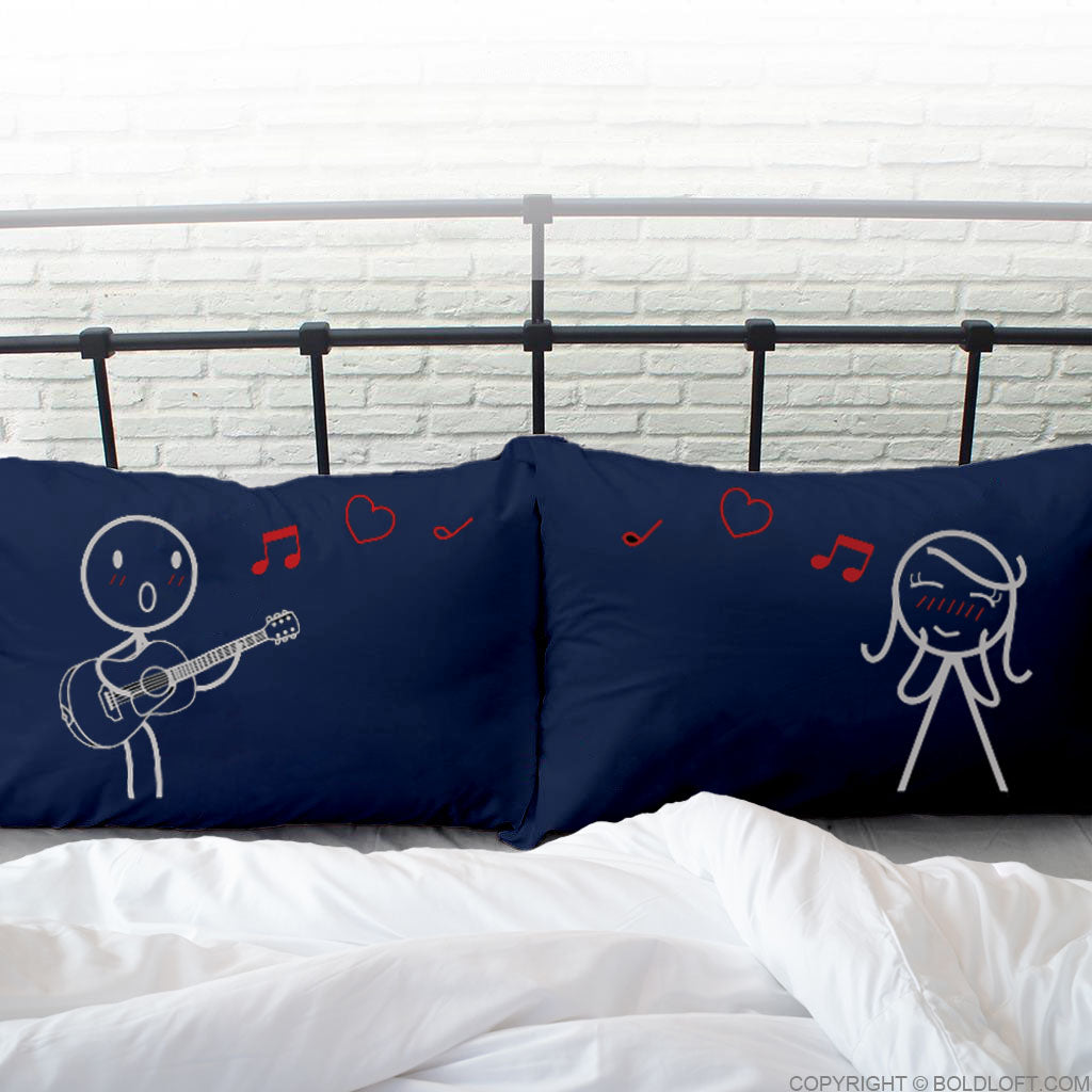 BoldLoft Love Me Tender™ Couple Pillowcases - Sweet Romantic Decor for Boyfriend, Girlfriend, Husband, and Wife.
