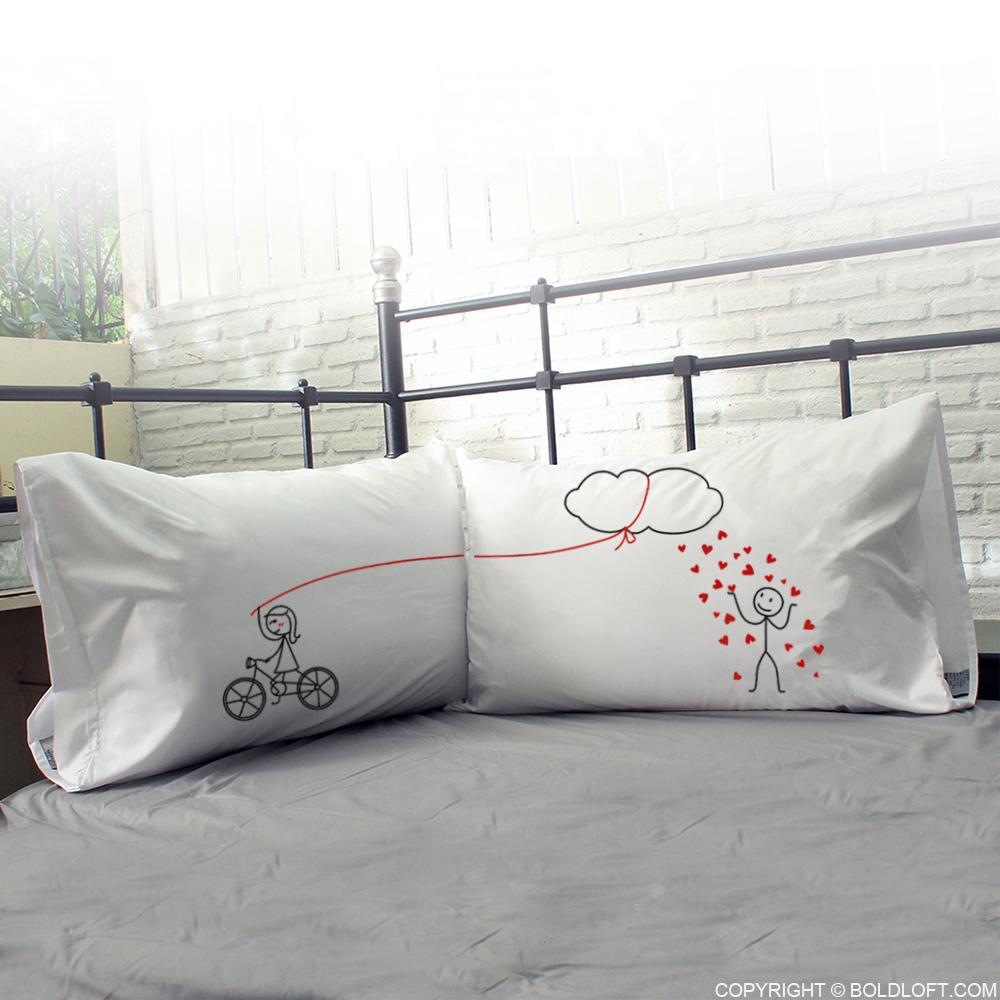 His and Hers Gifts-BoldLoft Shower You with My Love His & Hers Pillow Cases