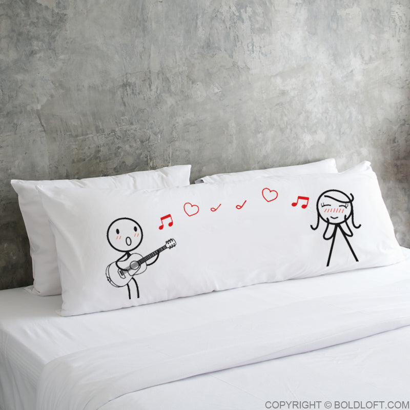 BoldLoft Love Me Tender® Body Pillow Case. Romantic pillowcases for him and her.