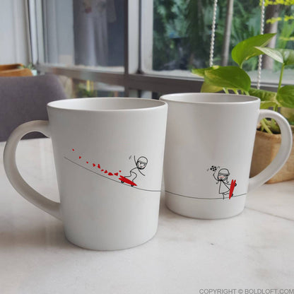 boldloft couple coffee mug set his hers mugs skater boyfriend skater girlfriend gifts