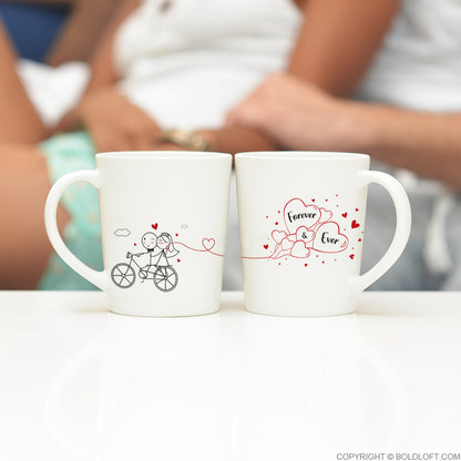 Newlywed Gifts-Forever &amp; Ever Bride &amp; Groom Coffee Mugs