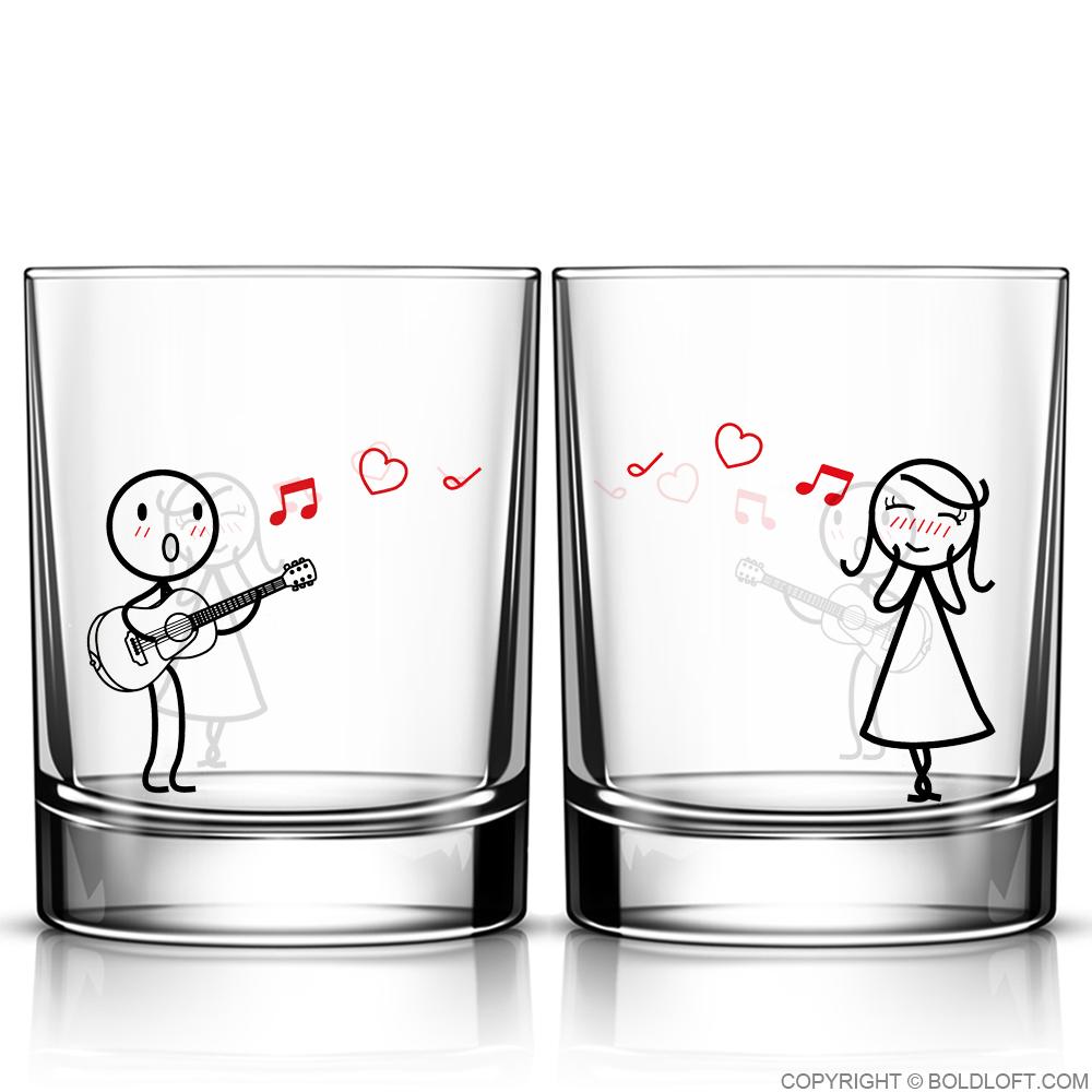 Love Me Tender™ Couple Drinking Glass Set