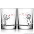 BoldLoft Love Me Tender™ Couple Drinking Glass Set