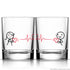 Love You with Every Beat of My Heart™ Couple Drinking Glass Set