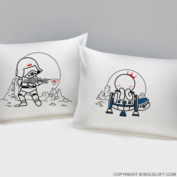 May the Love be with You™ His & Hers Couple Pillowcase Set