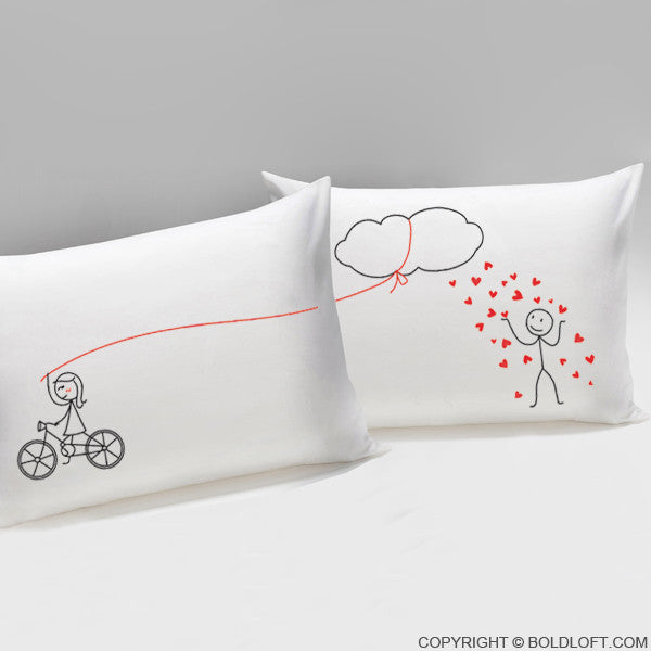 Couple GiftBoldLoft Shower You with My Love Couple Pillowcases BOLDLOFT