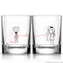 BoldLoft Tie the Knot™ Wedding Drinking Glass Set for Bride and Groom.