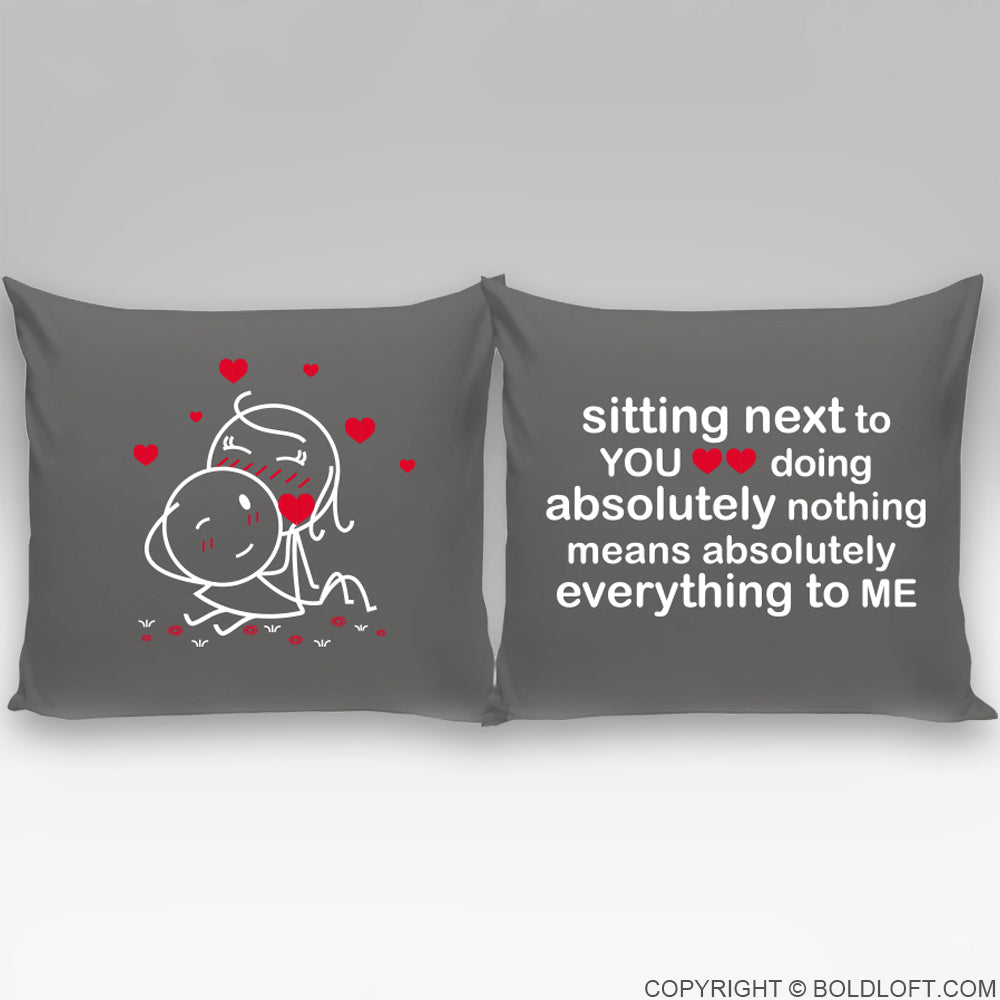 You Mean Everything to Me™ Euro Pillow Cover Set in Grey