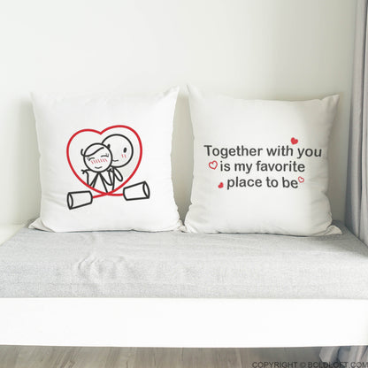 Together is My Favorite Place to Be™ Euro Pillow Cover Set