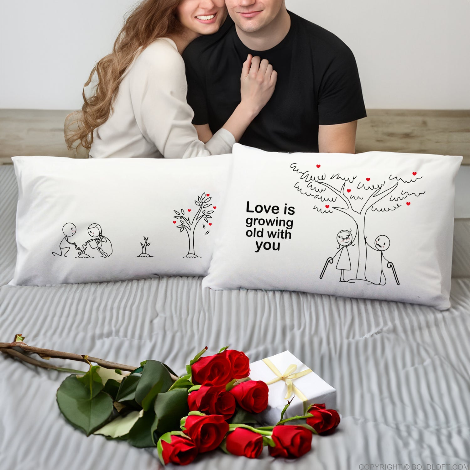 Grow Old with You™ Couple Pillowcase Set