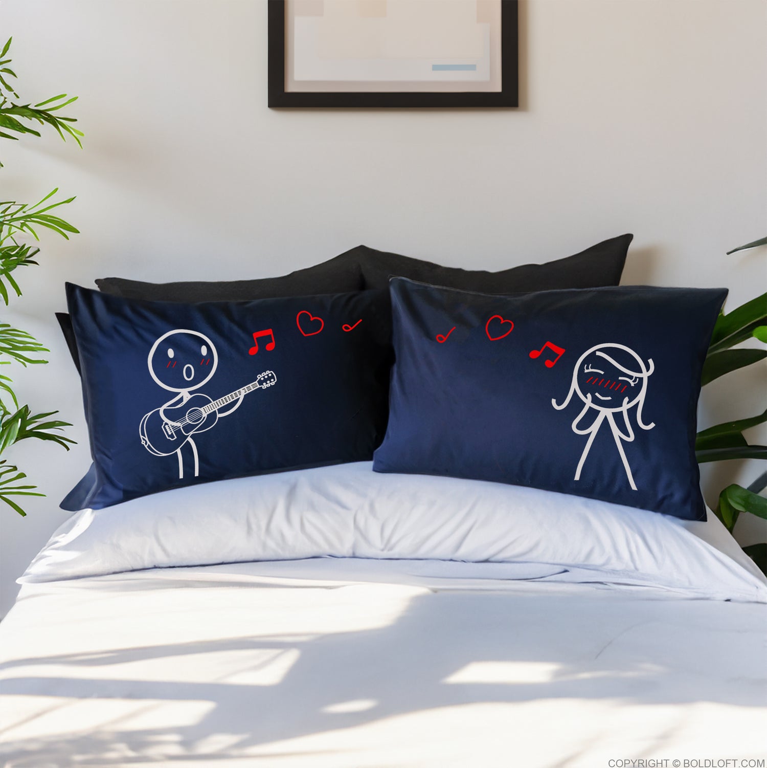 BoldLoft Love Me Tender™ Couple Pillowcases - Unique Romantic Pillowcase Set for Him and Her.