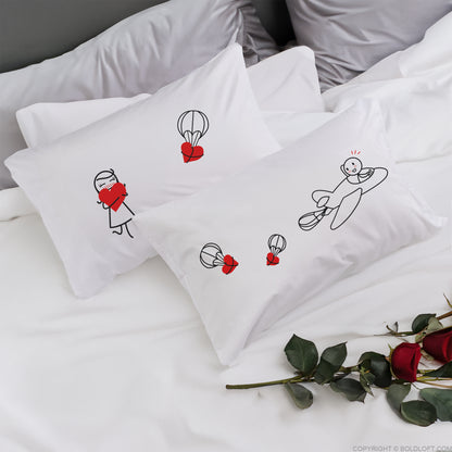 BoldLoft No Matter the Distance Couple Pillowcases-couple gifts for long distance relationships for anniversary, Valentine&