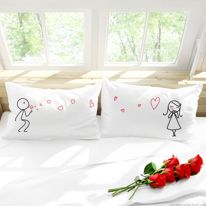 BoldLoft Together in Love Couple Gift Set comes with a set of From My Heart to Yours couple pillowcases.