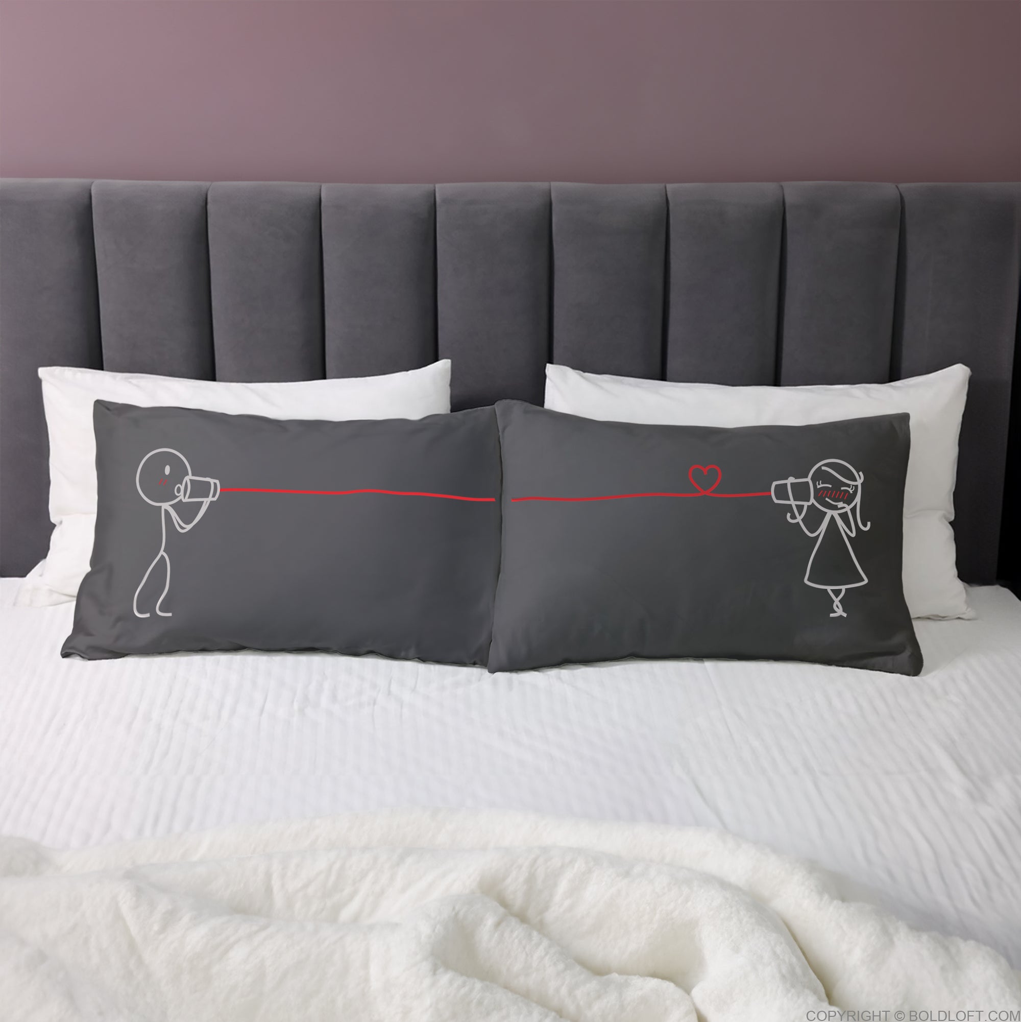 BoldLoft Say I Love You® Couple Pillowcases are perfect couple gifts for anniversary, Valentine&