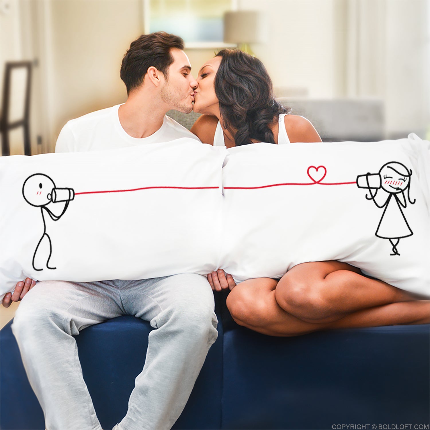 BoldLoft Say I Love You Couple Pillowcases – Romantic Couple Gift Idea for Anniversary, Valentine&