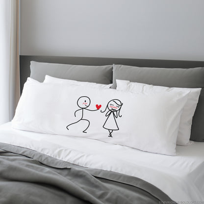 BoldLoft My Heart Belongs to You™ Body Pillowcase - Valentine pillow cover for her. 