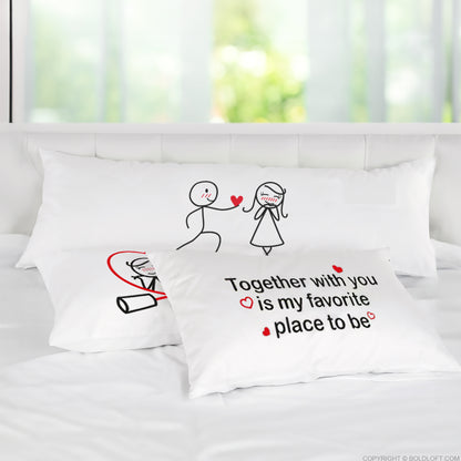 BoldLoft My Heart Belongs to You™ Body Pillowcase - Couple gifts for Valentine&