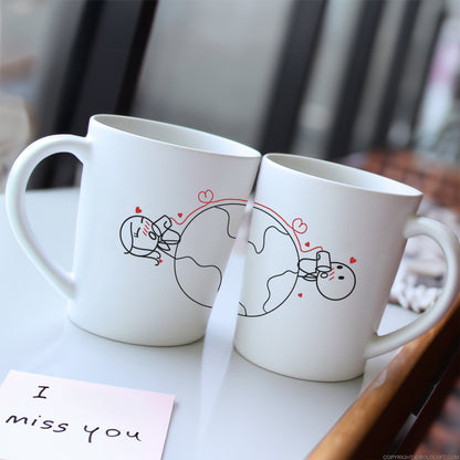 BoldLoft Love Has No Distance™ Coffee Mugs. Perfect for couples in a long-distance relationship.