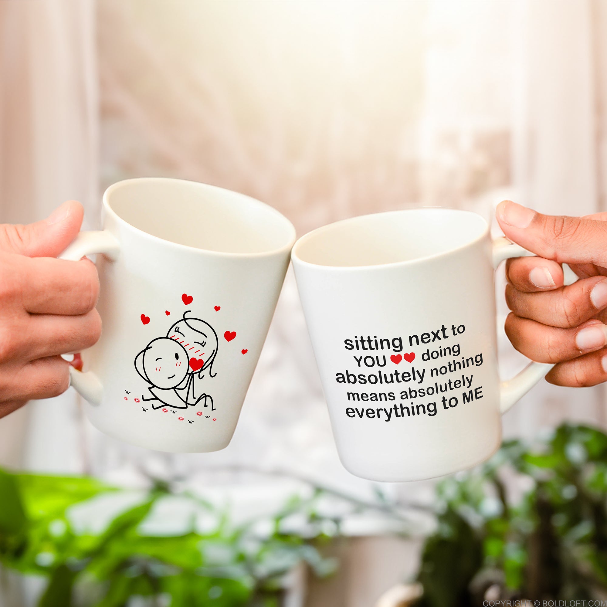 BoldLoft You Mean Everything to Me Couple Mugs-His and hers mugs with love quotes