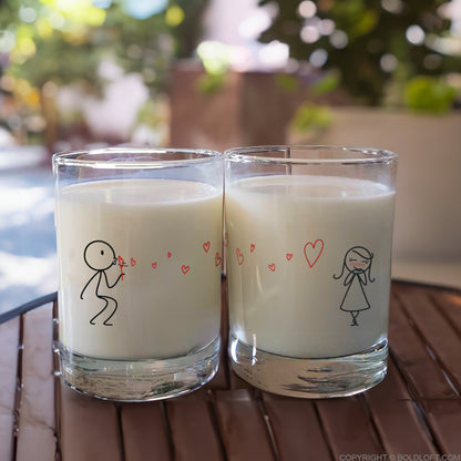 BoldLoft From My Heart to Yours couple drinking glasses. Valentines Day Gifts for Her and romantic gifts for girlfriend and wife.