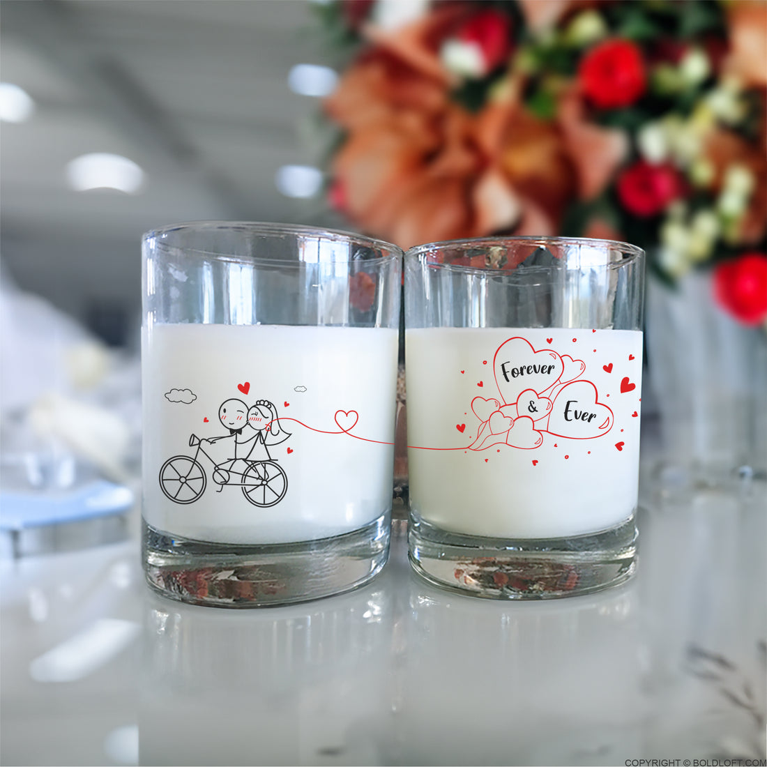 BoldLoft Forever & Ever Wedding Glasses-The perfect his and hers wedding gift for couples and newlyweds.