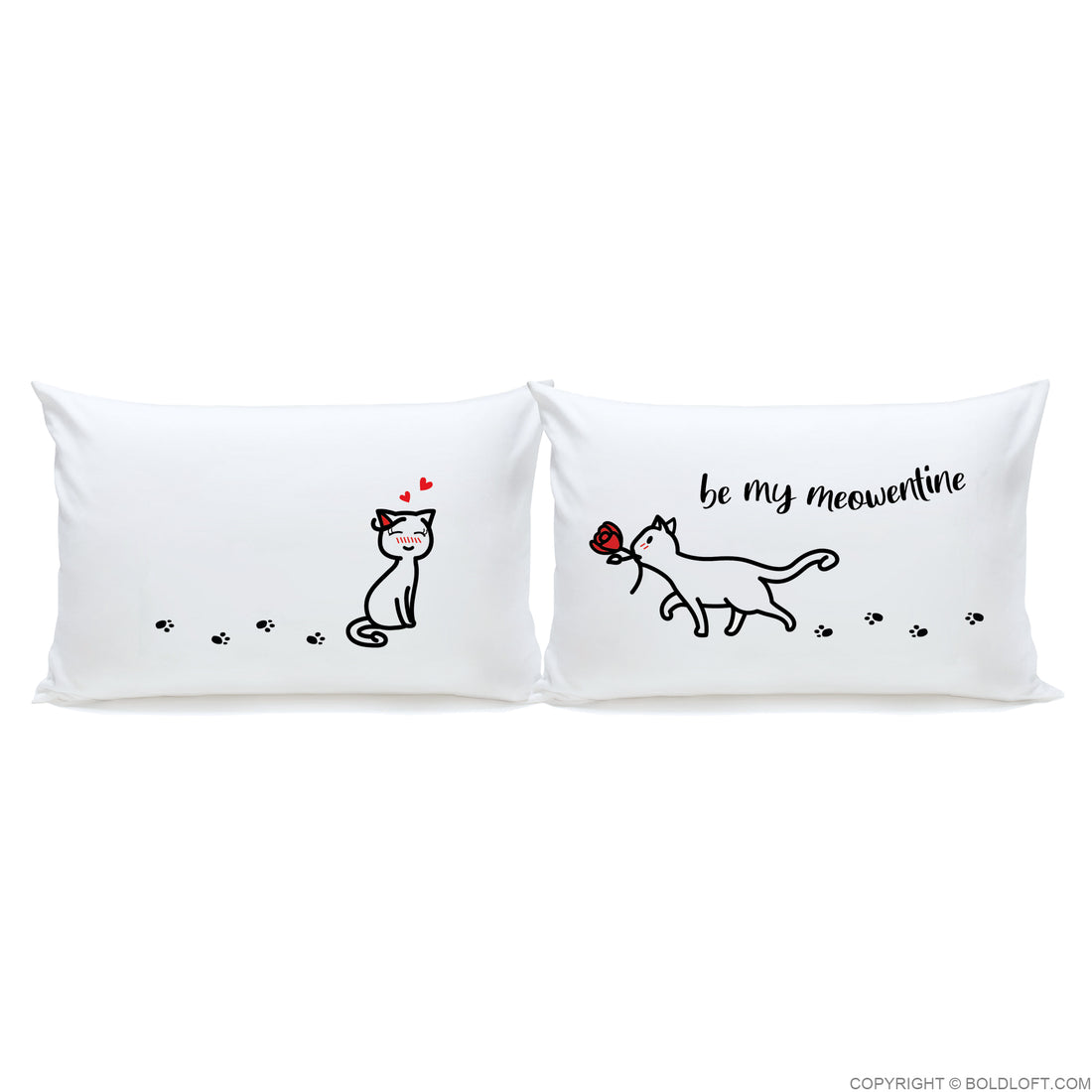 Be My Meowentine™ Cat Couple Pillowcase Set