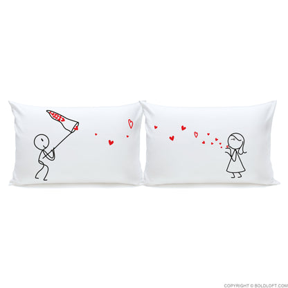Catch My Love™ Couple Pillowcases