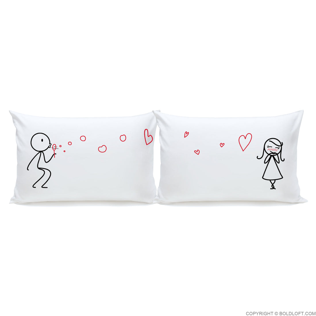 Valentines Day Gifts for Her-From My Heart to Yours Couple Pillowcases