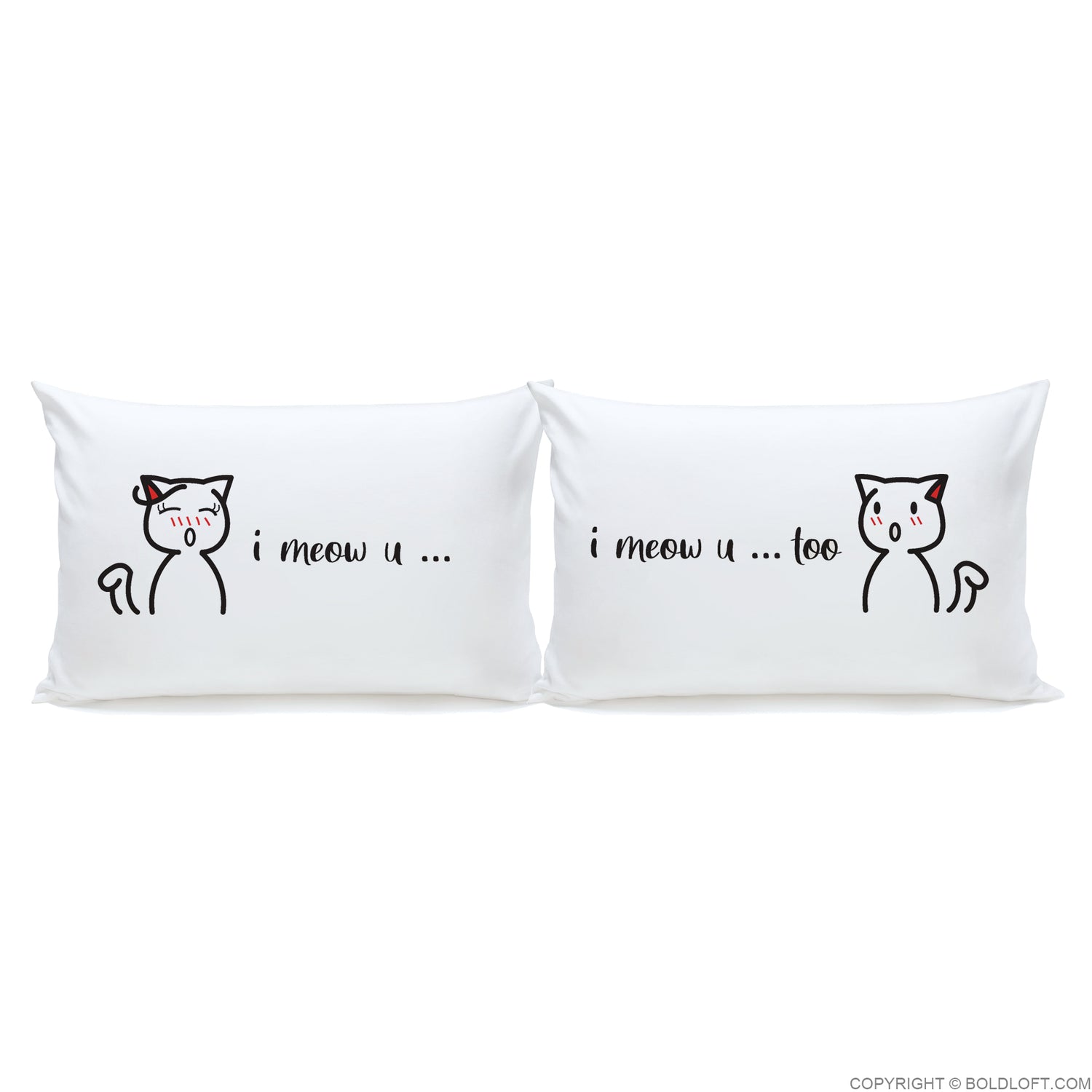 boldloft i meow you cat pillowcases for couples cat themed gift for cat lovers