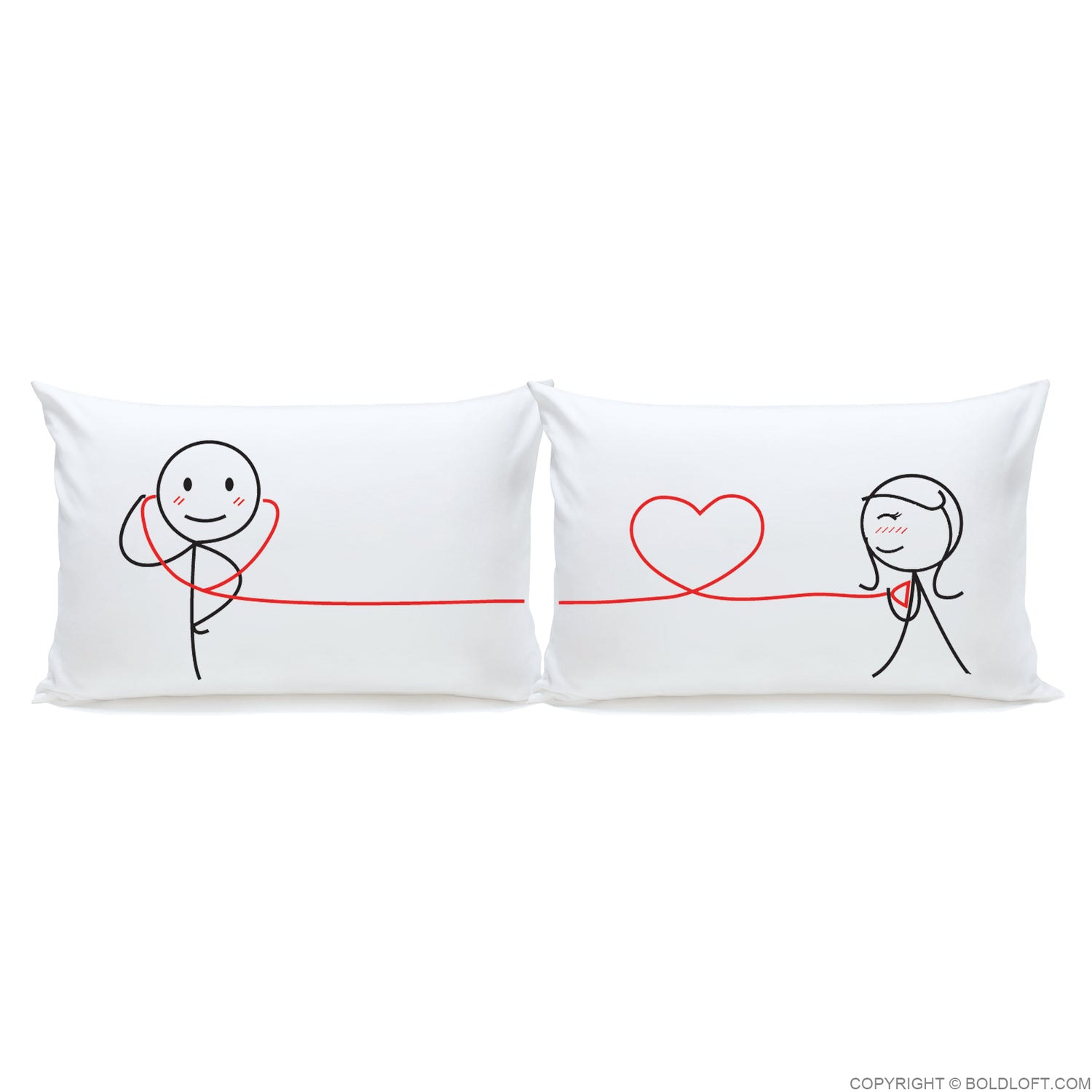 My Heart Beats For You™ Couples Pillowcases