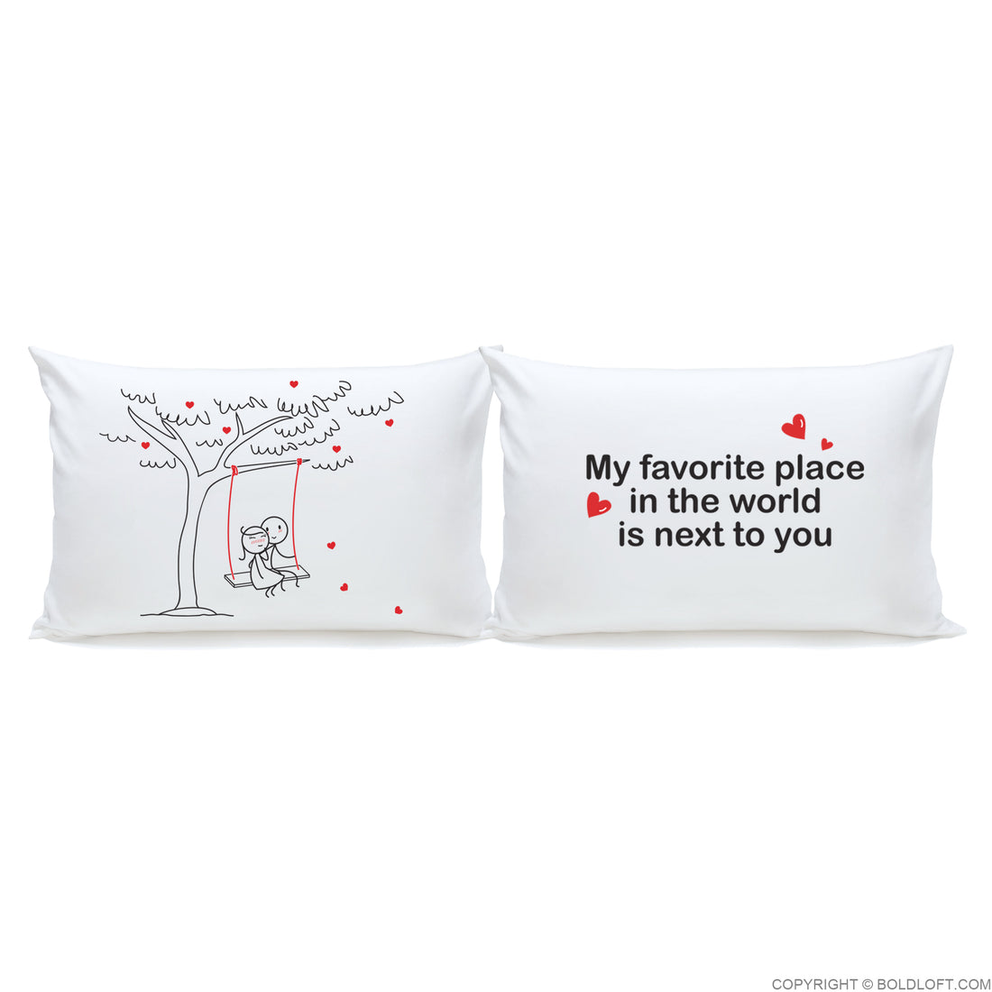 BoldLoft Next to You™ Couple Pillowcase Set
