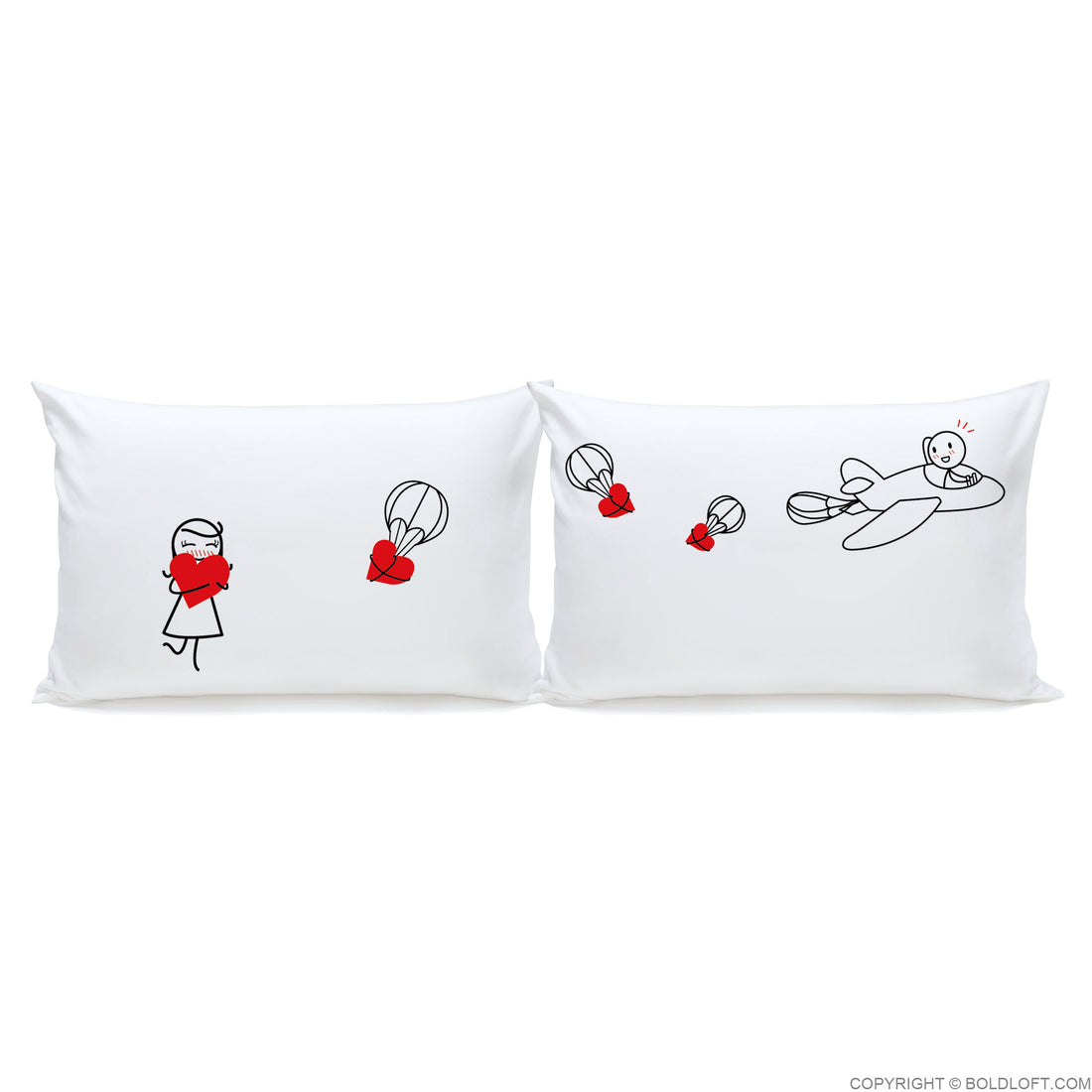 boldloft no matter the distance couple pillowcases